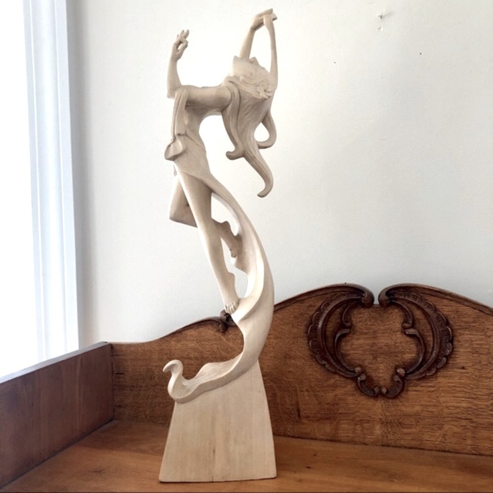 Hand Carved Wooden Statue from Bali - Picture 1 of 12